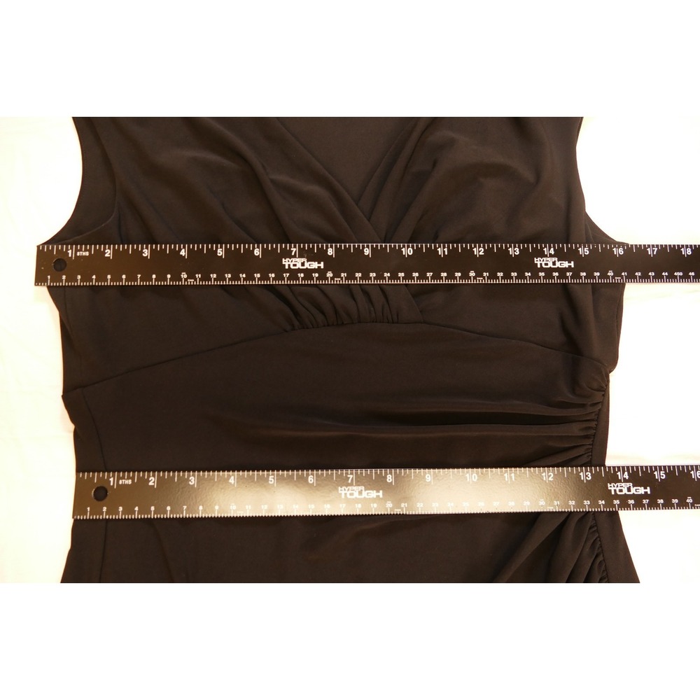 Lauren Ralph Lauren Black Sheath Ruffle Dress Size 8 elegant, effortless polish - Picture 14 of 16